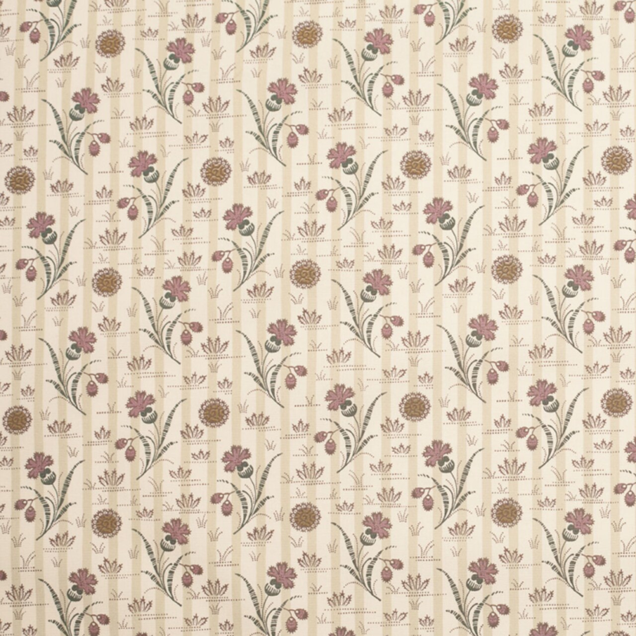 1 Yard Hulme Green Purple Floral Cotton Poplin by Liberty London